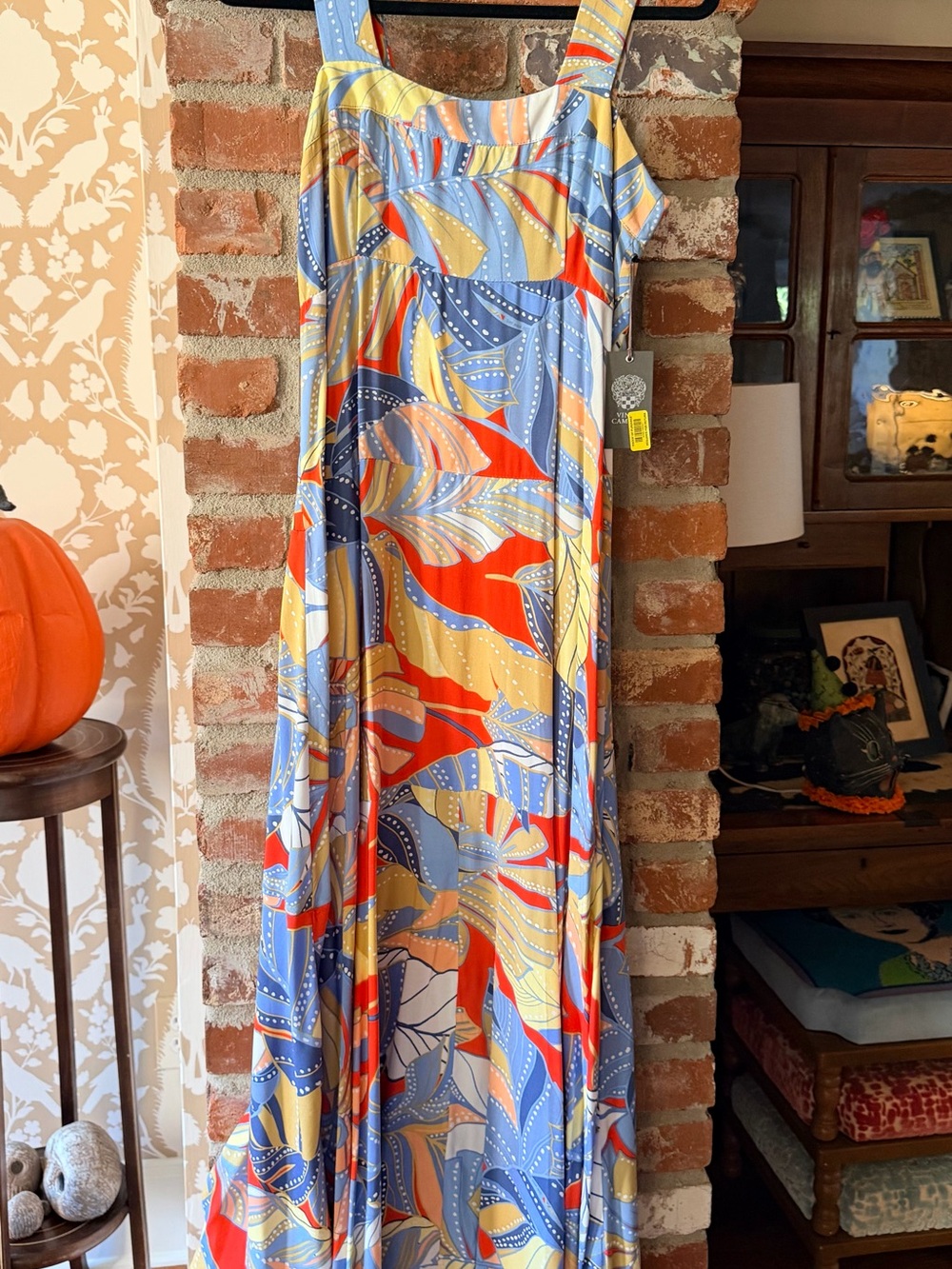 Vince Camuto Blue Multicolor Floral Dress